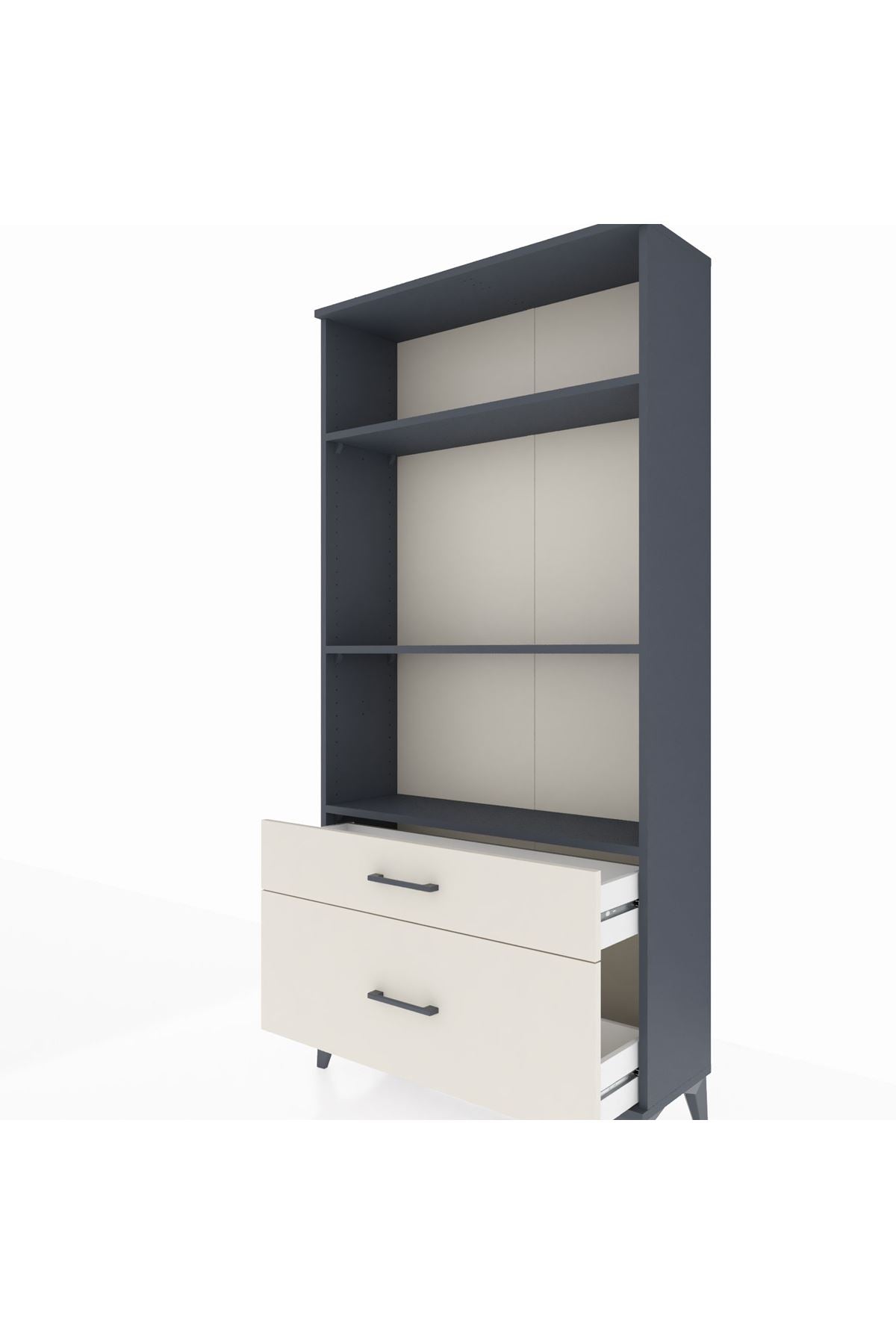 Arges Dolap 3 Raflı 2 Çekmeceli 88x30x182 - S24M043V4A
