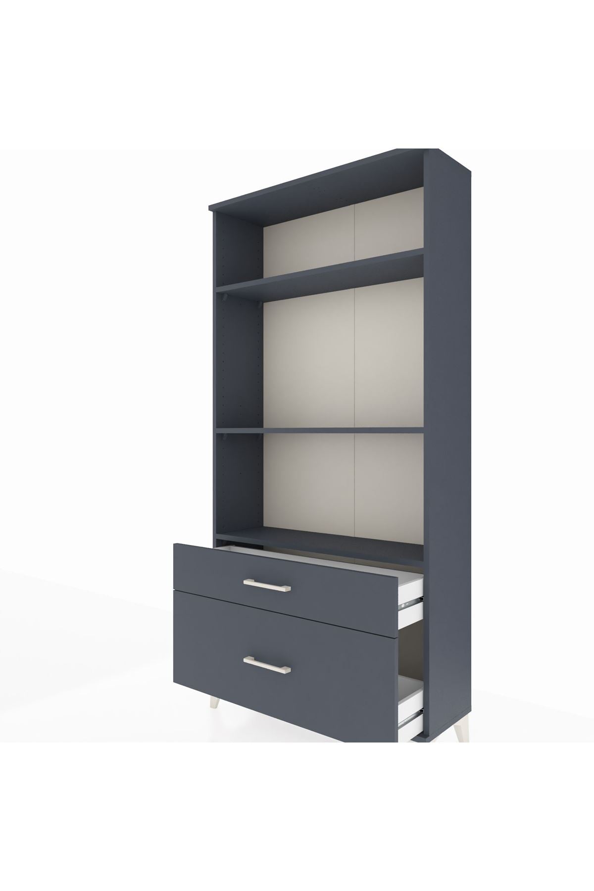 Arges Dolap 3 Raflı 2 Çekmeceli 88x30x182 - S24M043V5A