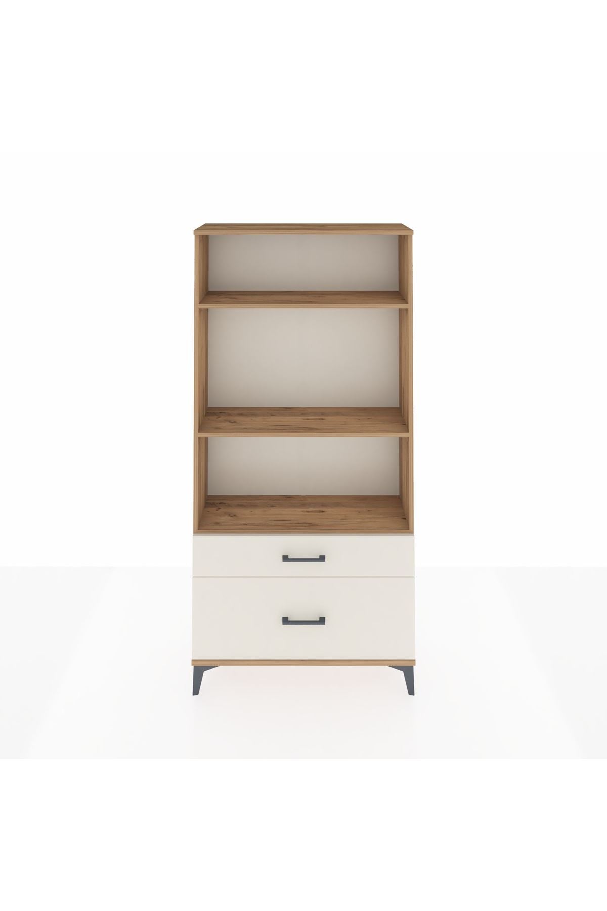 Arges Dolap 3 Raflı 2 Çekmeceli 88x30x182 - S24M043V7A