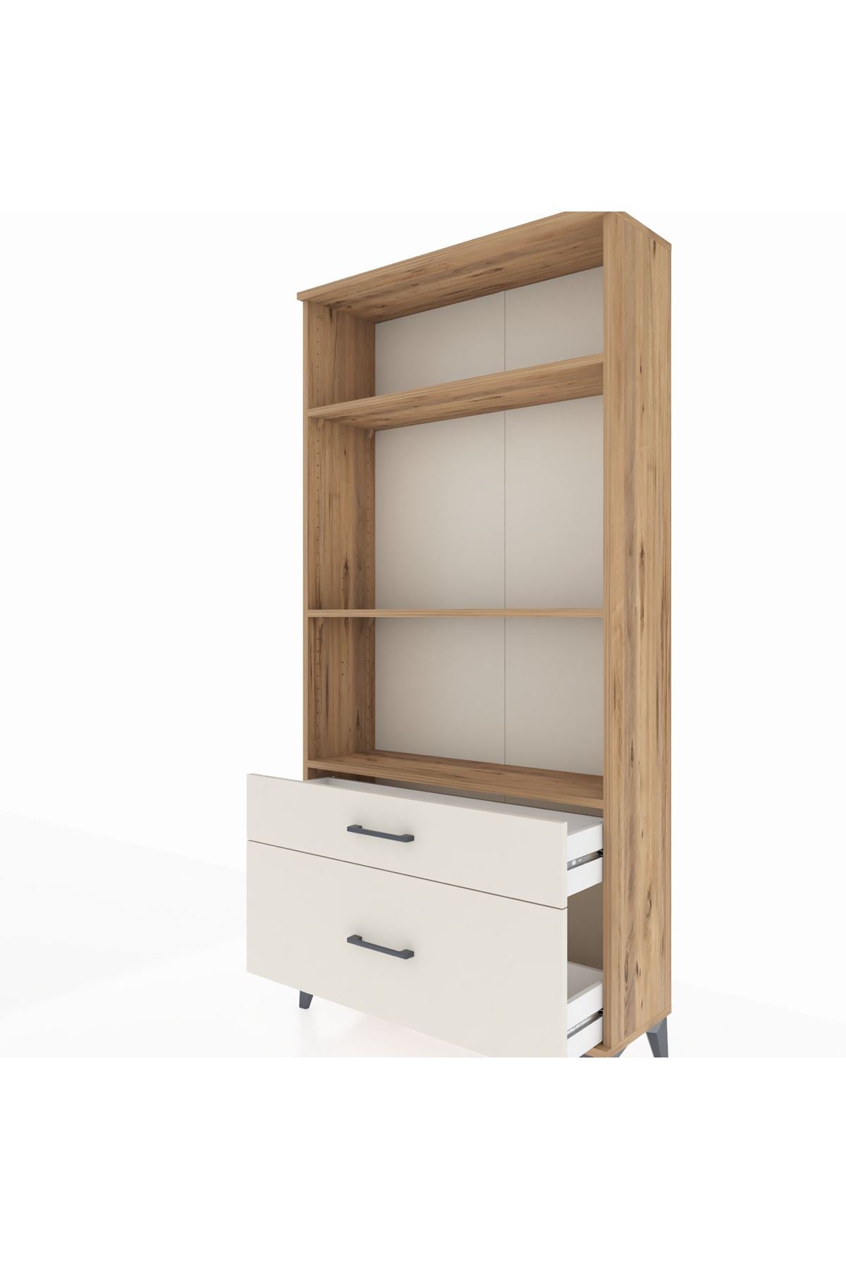 Arges Dolap 3 Raflı 2 Çekmeceli 88x30x182 - S24M043V7A