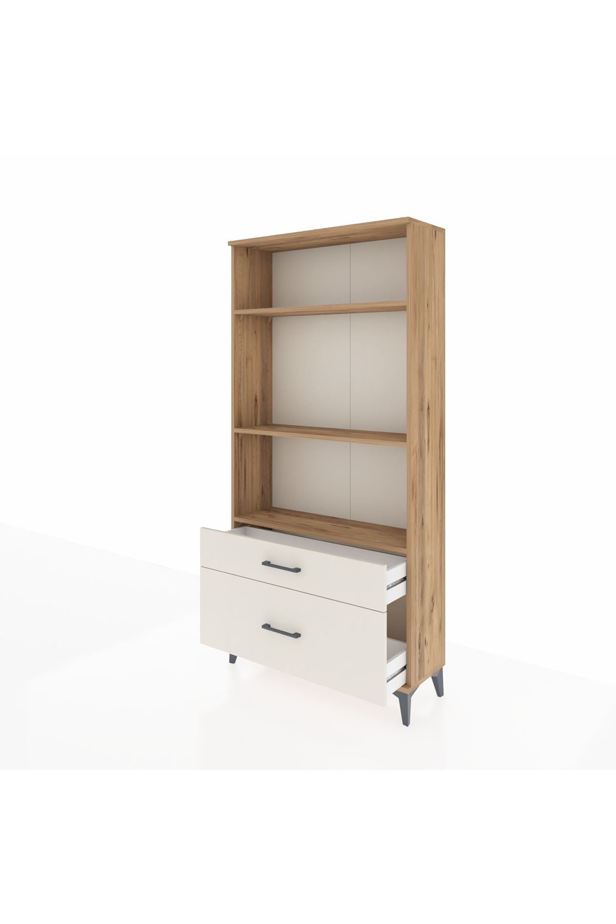 Arges Dolap 3 Raflı 2 Çekmeceli 88x30x182 - S24M043V7A