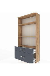 Arges Dolap 3 Raflı 2 Çekmeceli 88x30x182 - S24M043V8A