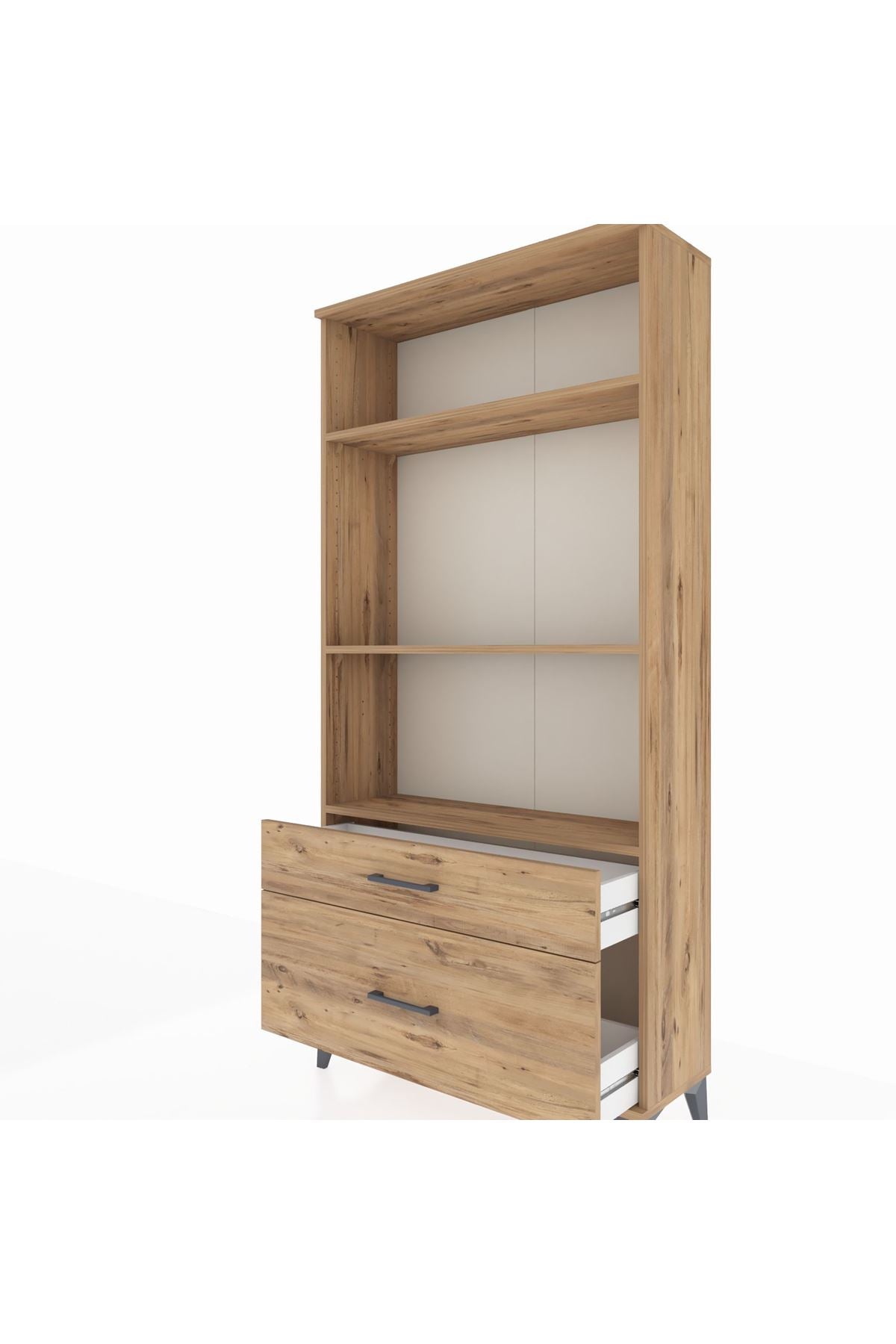 Arges Dolap 3 Raflı 2 Çekmeceli 88x30x182 - S24M043V9A
