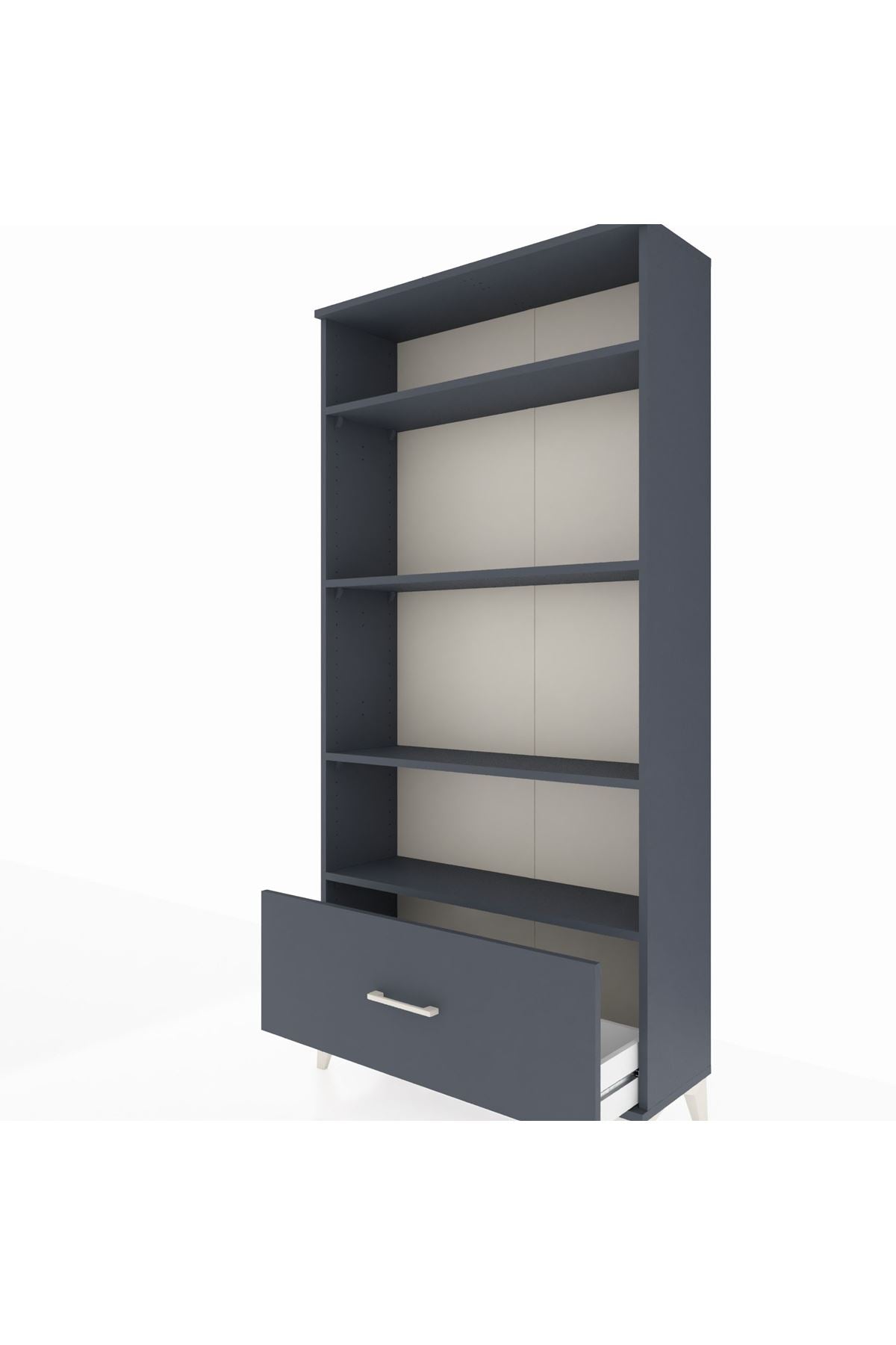 Arges Dolap 4 Raflı Tek Çekmeceli 88x30x182 - S24M044V5A