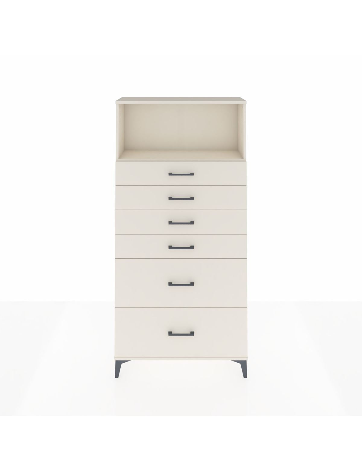 Arges Dolap Tek Raflı 6 Çekmeceli 88x30x182 - S24M045V1A