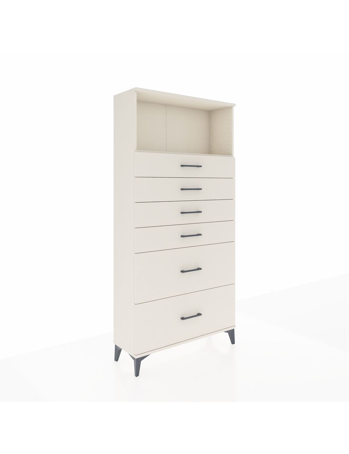 Arges Dolap Tek Raflı 6 Çekmeceli 88x30x182 - S24M045V1A