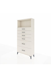 Arges Dolap Tek Raflı 6 Çekmeceli 88x30x182 - S24M045V1A