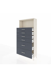 Arges Dolap Tek Raflı 6 Çekmeceli 88x30x182 - S24M045V2A