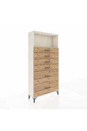 Arges Dolap Tek Raflı 6 Çekmeceli 88x30x182 - S24M045V3A