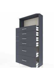 Arges Dolap Tek Raflı 6 Çekmeceli 88x30x182 - S24M045V5A