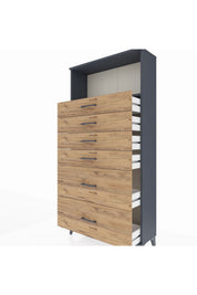 Arges Dolap Tek Raflı 6 Çekmeceli 88x30x182 - S24M045V6A