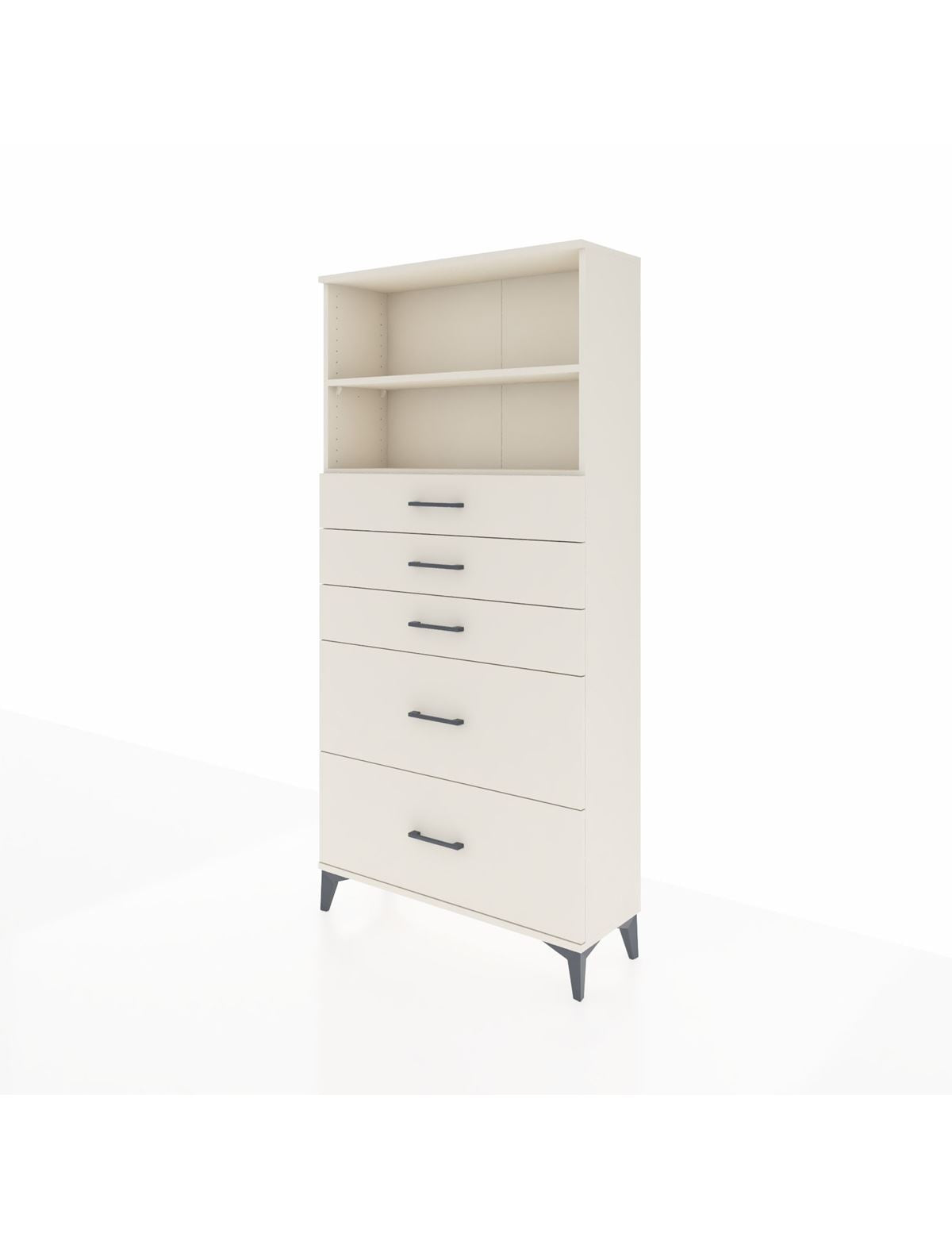 Arges Dolap 2 Raflı 5 Çekmeceli 88x30x182 - S24M046V1A