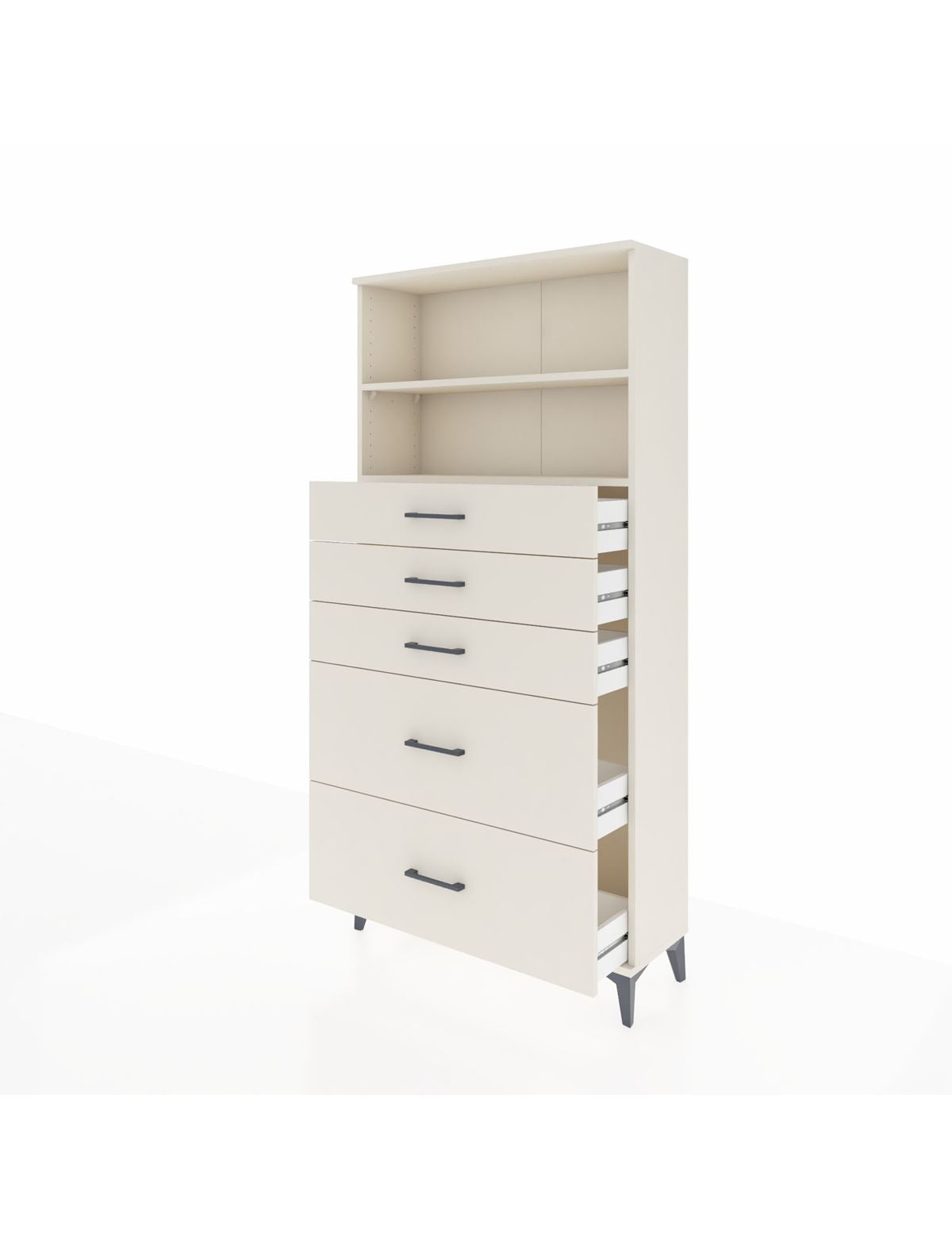 Arges Dolap 2 Raflı 5 Çekmeceli 88x30x182 - S24M046V1A