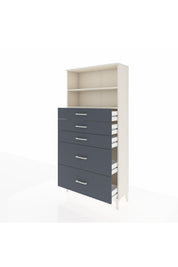 Arges Dolap 2 Raflı 5 Çekmeceli 88x30x182 - S24M046V2A