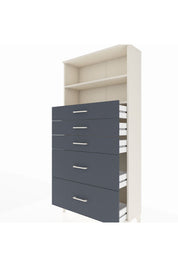 Arges Dolap 2 Raflı 5 Çekmeceli 88x30x182 - S24M046V2A