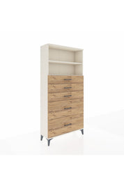 Arges Dolap 2 Raflı 5 Çekmeceli 88x30x182 - S24M046V3A