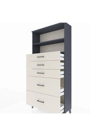 Arges Dolap 2 Raflı 5 Çekmeceli 88x30x182 - S24M046V4A