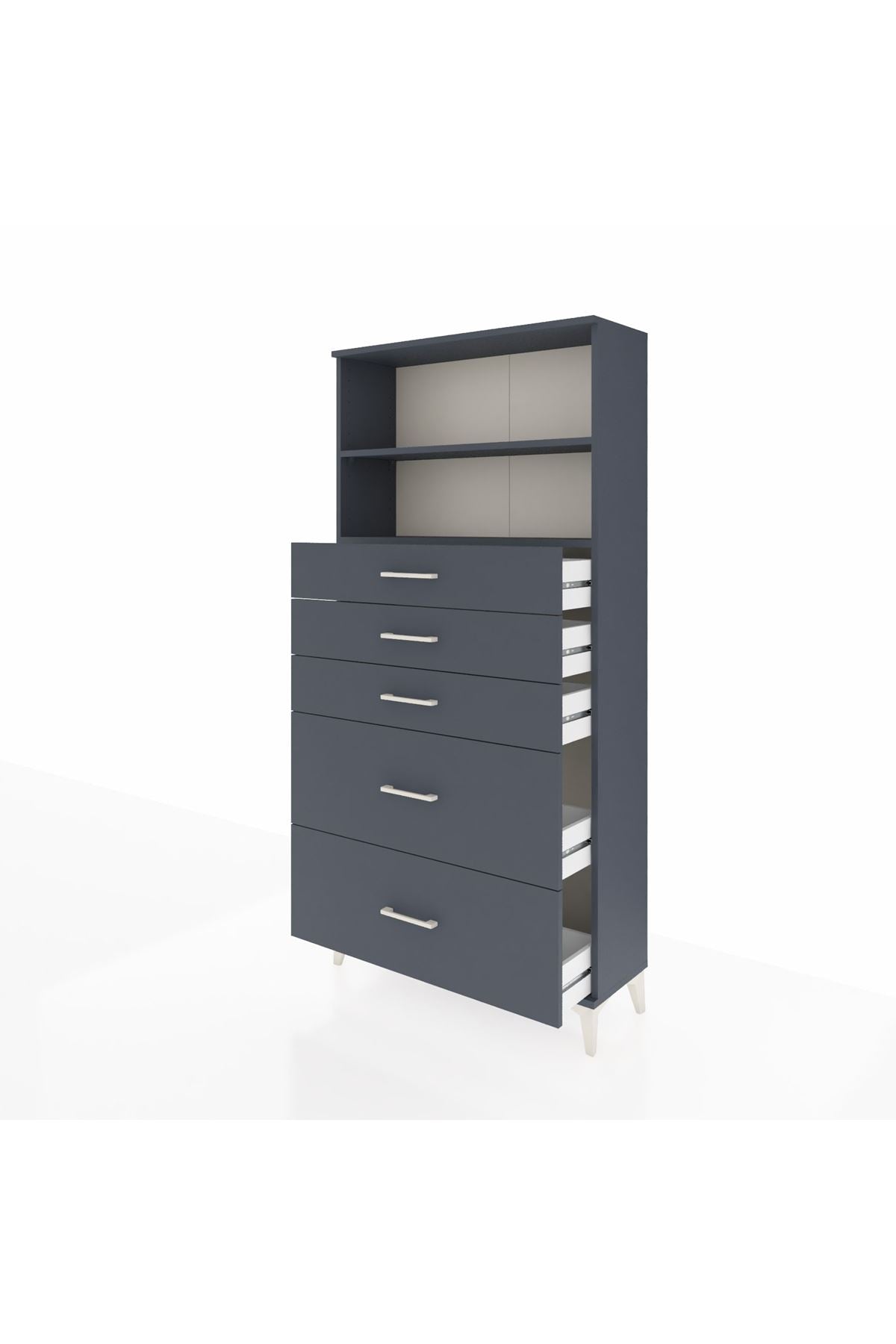 Arges Dolap 2 Raflı 5 Çekmeceli 88x30x182 - S24M046V5A