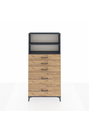 Arges Dolap 2 Raflı 5 Çekmeceli 88x30x182 - S24M046V6A