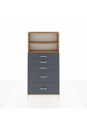 Arges Dolap 2 Raflı 5 Çekmeceli 88x30x182 - S24M046V8A
