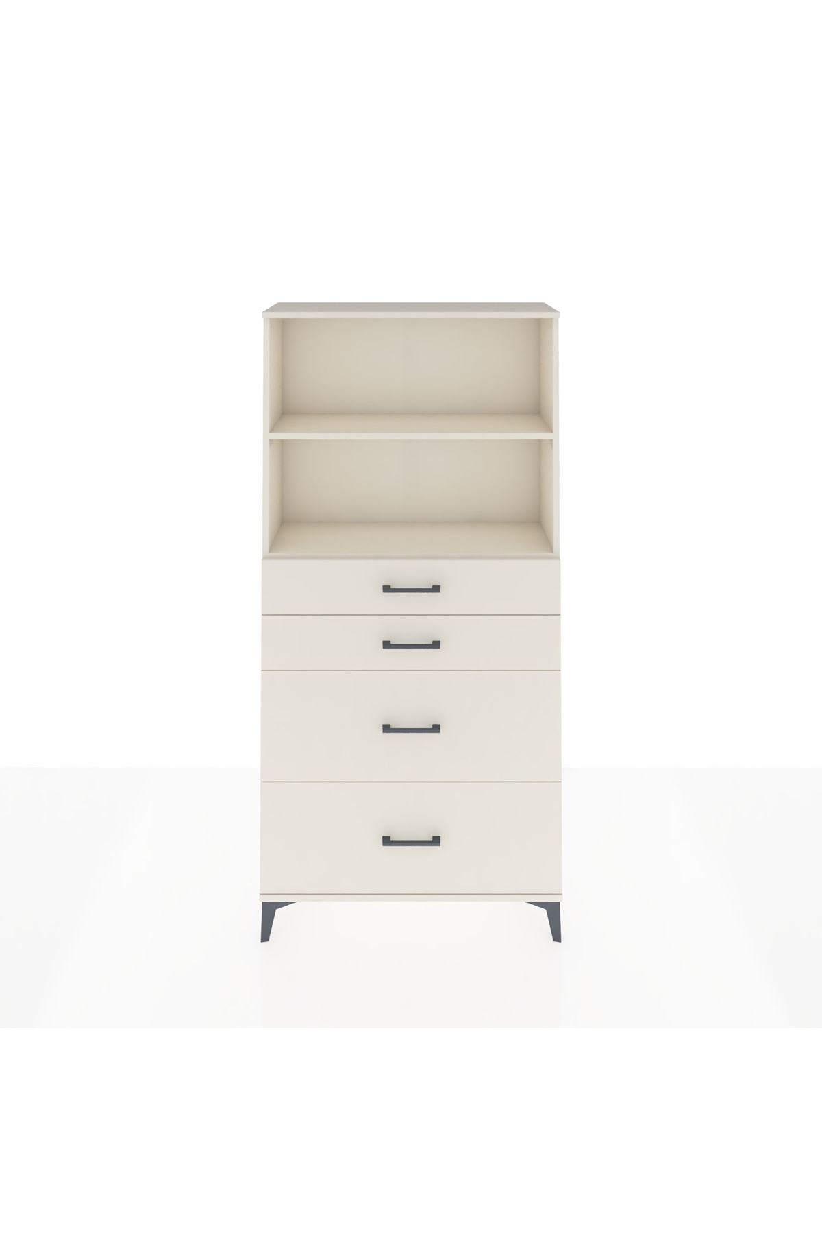 Arges Dolap 2 Raflı 4 Çekmeceli 88x30x182 - S24M047V1A