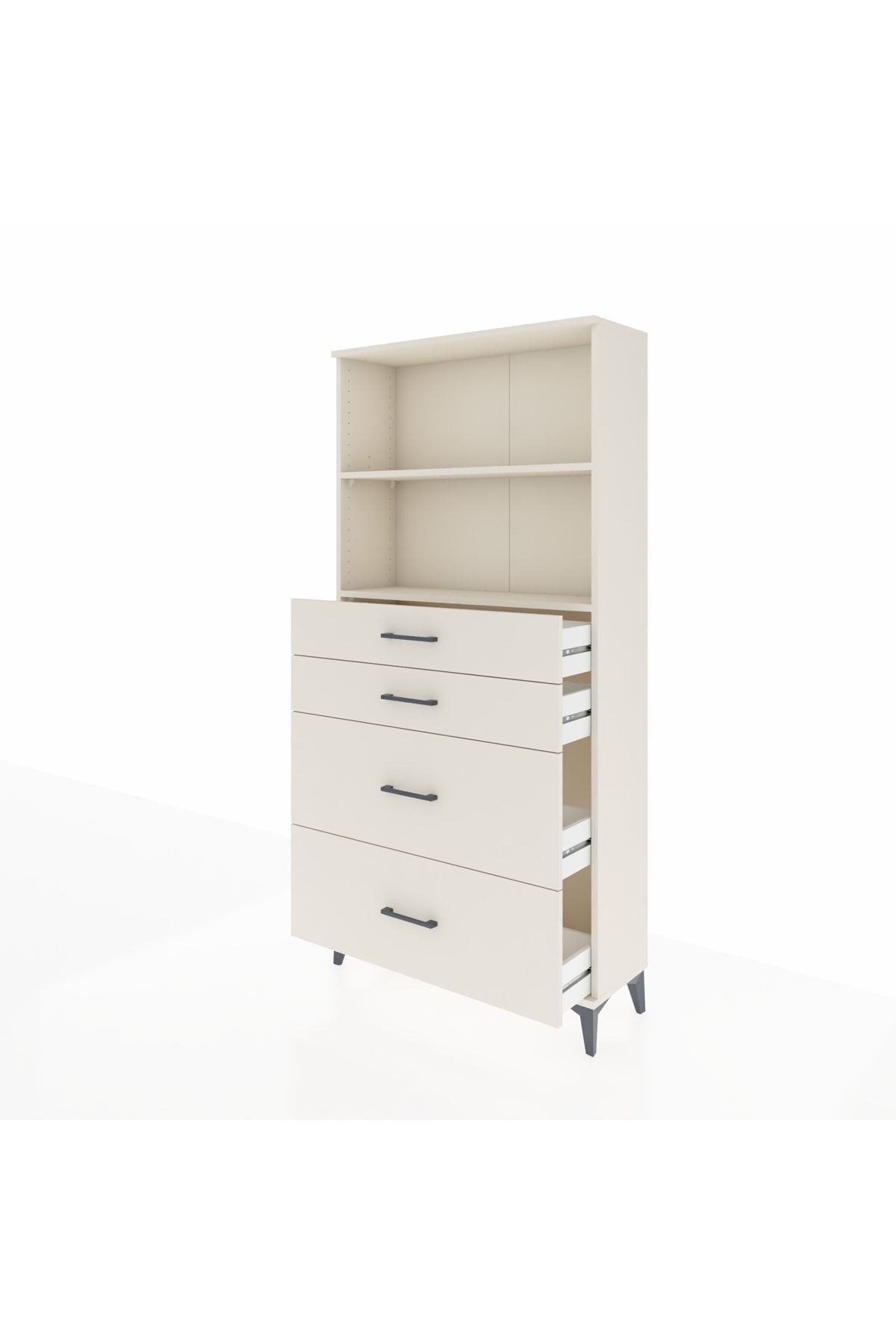 Arges Dolap 2 Raflı 4 Çekmeceli 88x30x182 - S24M047V1A