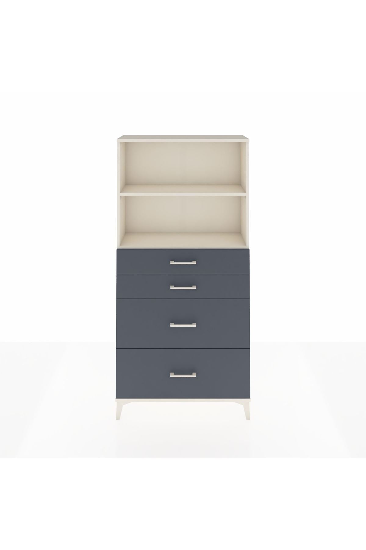 Arges Dolap 2 Raflı 4 Çekmeceli 88x30x182 - S24M047V2A