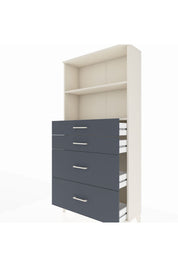 Arges Dolap 2 Raflı 4 Çekmeceli 88x30x182 - S24M047V2A