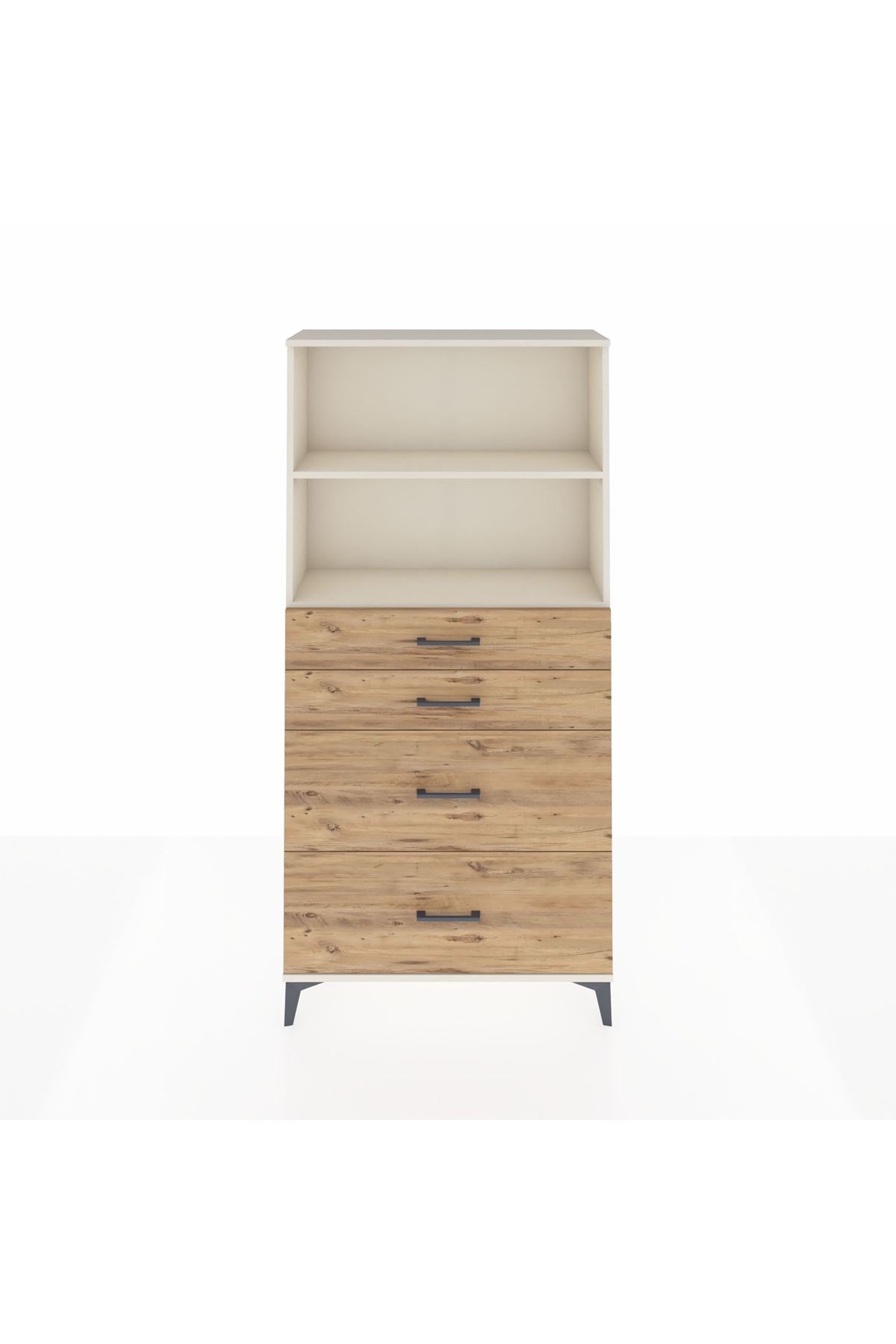 Arges Dolap 2 Raflı 4 Çekmeceli 88x30x182 - S24M047V3A