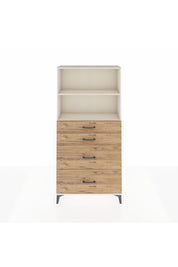 Arges Dolap 2 Raflı 4 Çekmeceli 88x30x182 - S24M047V3A