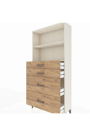 Arges Dolap 2 Raflı 4 Çekmeceli 88x30x182 - S24M047V3A