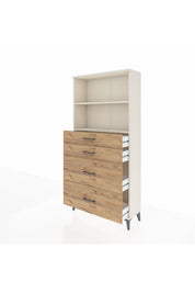 Arges Dolap 2 Raflı 4 Çekmeceli 88x30x182 - S24M047V3A