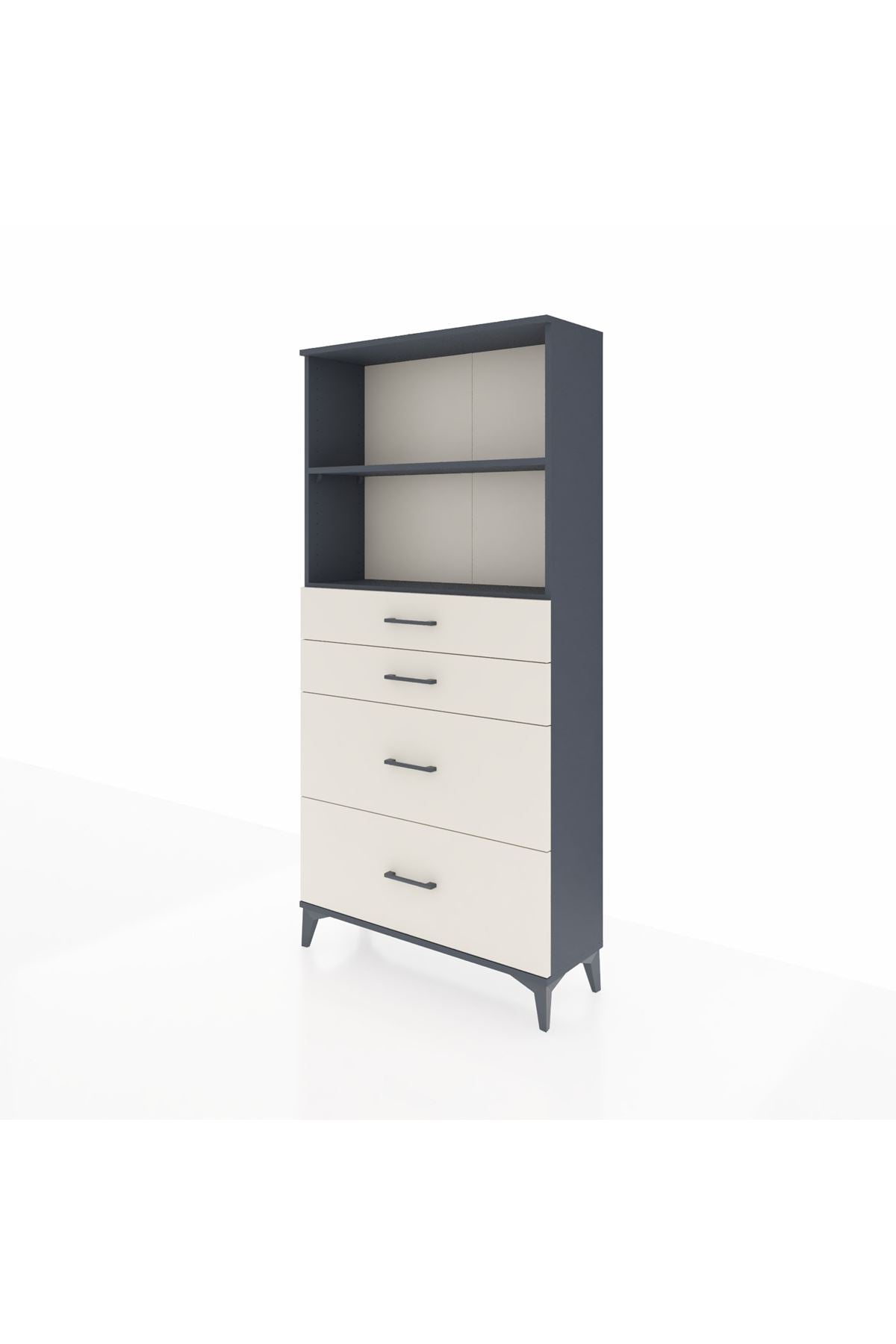 Arges Dolap 2 Raflı 4 Çekmeceli 88x30x182 - S24M047V4A