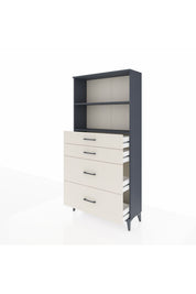 Arges Dolap 2 Raflı 4 Çekmeceli 88x30x182 - S24M047V4A