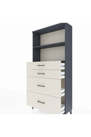 Arges Dolap 2 Raflı 4 Çekmeceli 88x30x182 - S24M047V4A