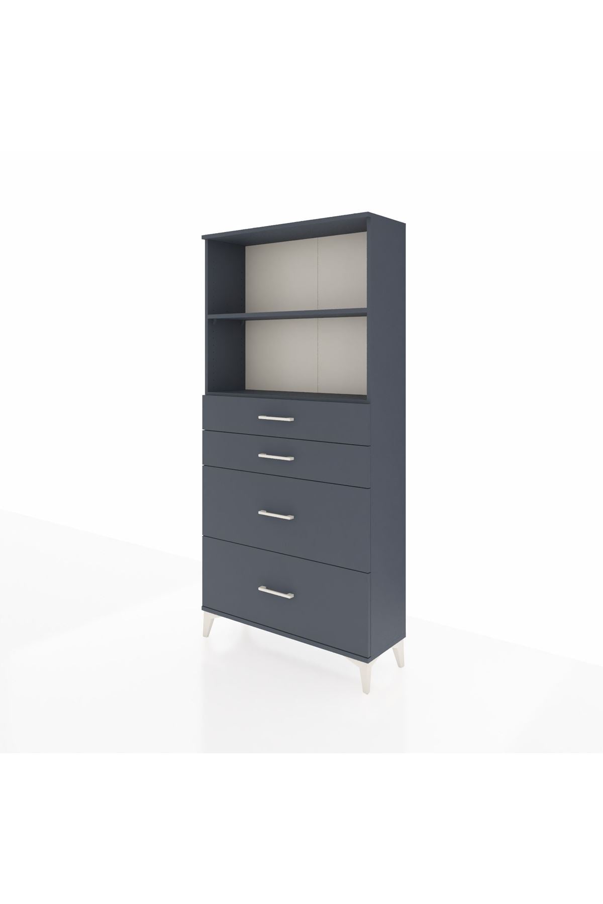 Arges Dolap 2 Raflı 4 Çekmeceli 88x30x182 - S24M047V5A