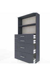 Arges Dolap 2 Raflı 4 Çekmeceli 88x30x182 - S24M047V5A