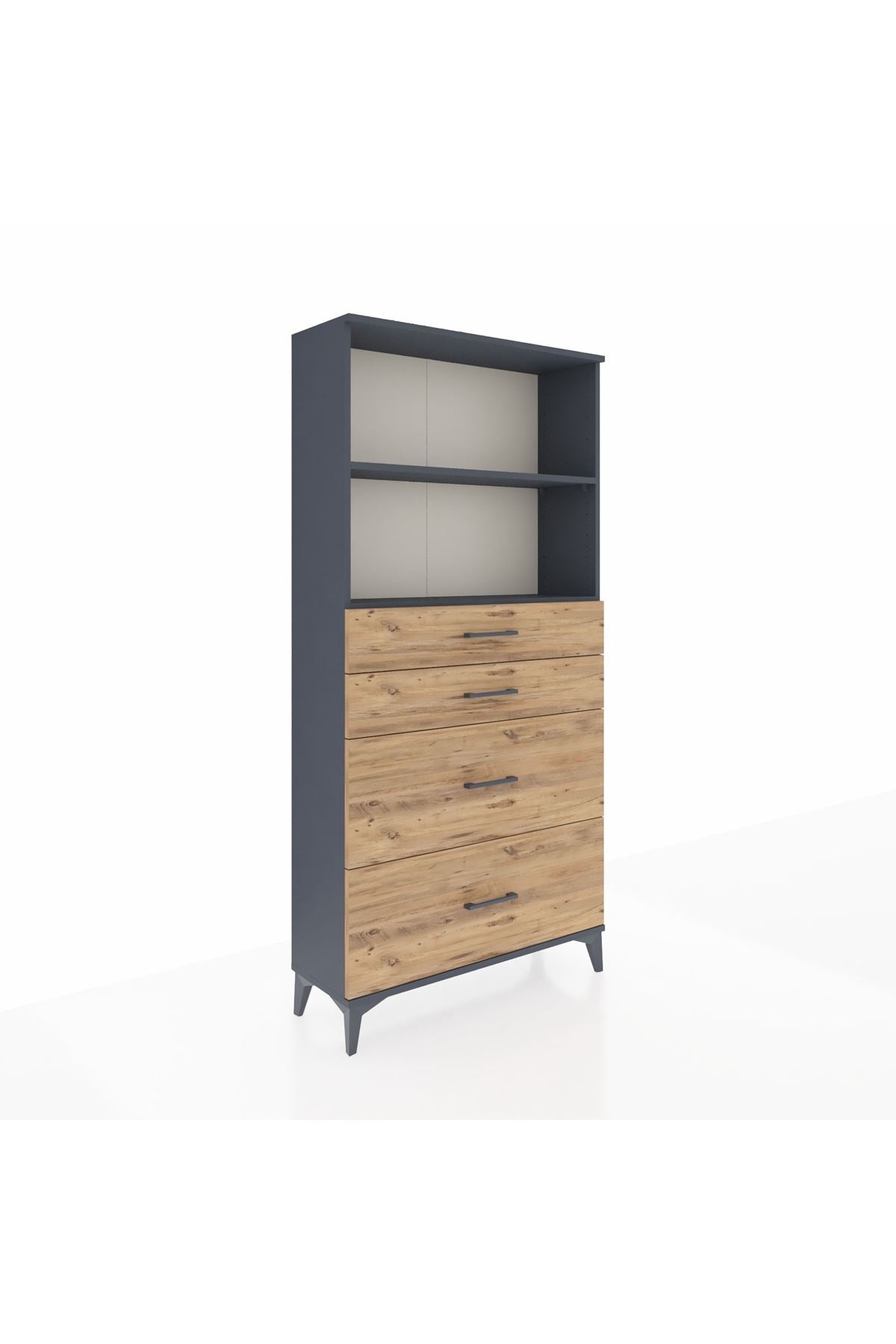 Arges Dolap 2 Raflı 4 Çekmeceli 88x30x182 - S24M047V6A
