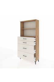 Arges Dolap 2 Raflı 4 Çekmeceli 88x30x182 - S24M047V7A