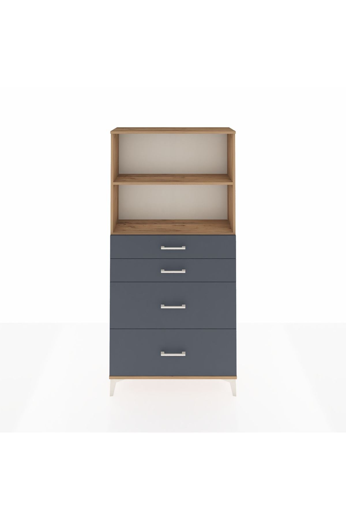 Arges Dolap 2 Raflı 4 Çekmeceli 88x30x182 - S24M047V8A