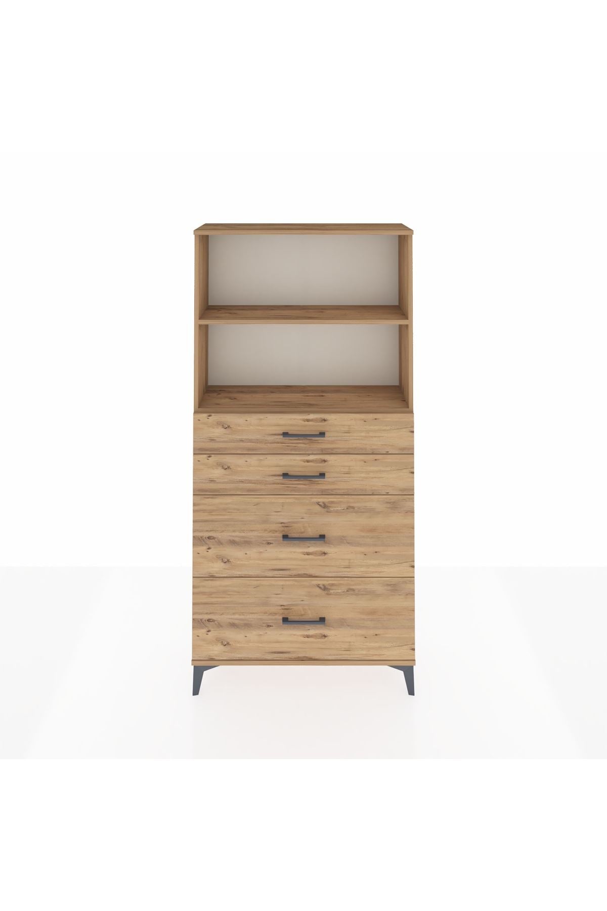 Arges Dolap 2 Raflı 4 Çekmeceli 88x30x182 - S24M047V9A