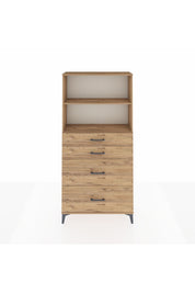 Arges Dolap 2 Raflı 4 Çekmeceli 88x30x182 - S24M047V9A
