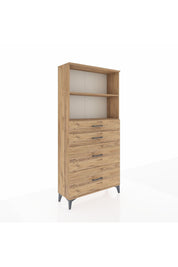 Arges Dolap 2 Raflı 4 Çekmeceli 88x30x182 - S24M047V9A