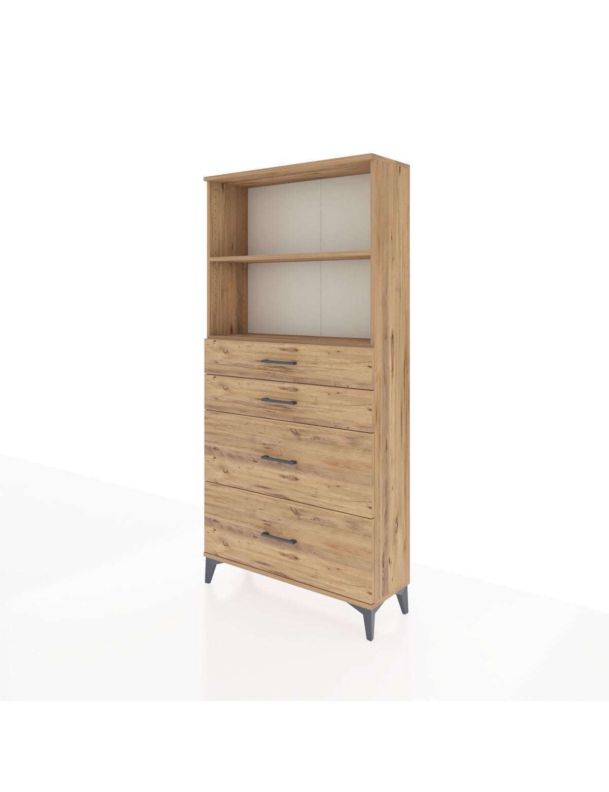 Arges Dolap 2 Raflı 4 Çekmeceli 88x30x182 - S24M047V9A