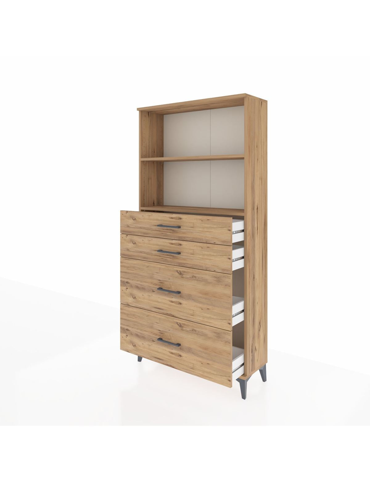 Arges Dolap 2 Raflı 4 Çekmeceli 88x30x182 - S24M047V9A
