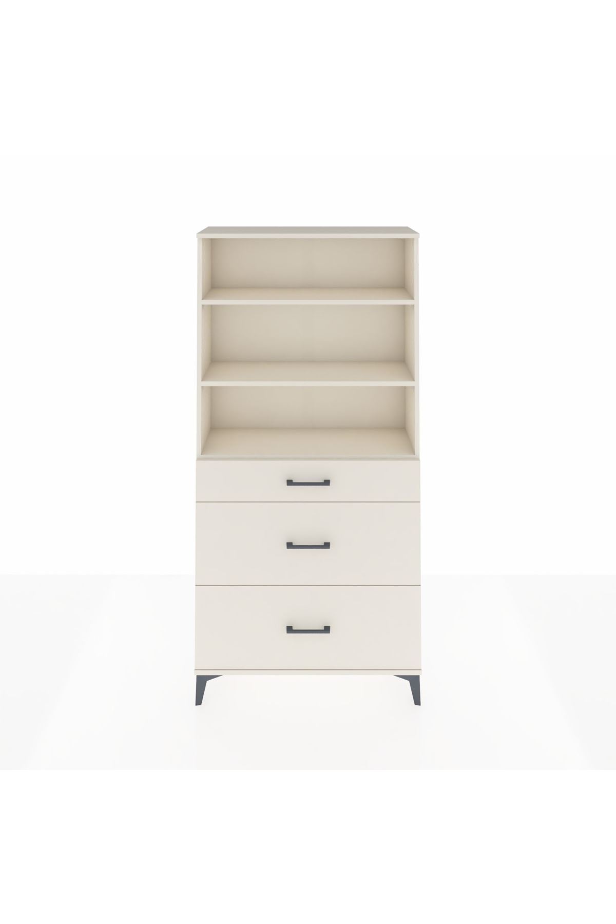 Arges Dolap 3 Raflı 3 Çekmeceli 88x30x182 - S24M048V1A