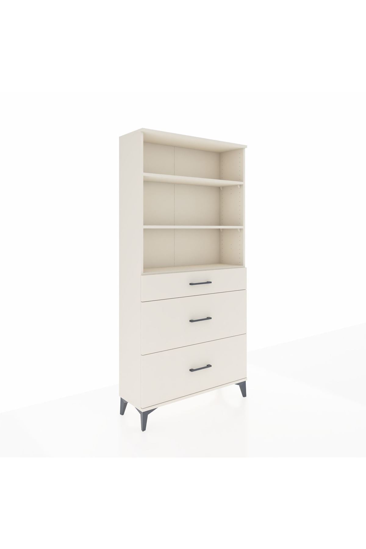 Arges Dolap 3 Raflı 3 Çekmeceli 88x30x182 - S24M048V1A
