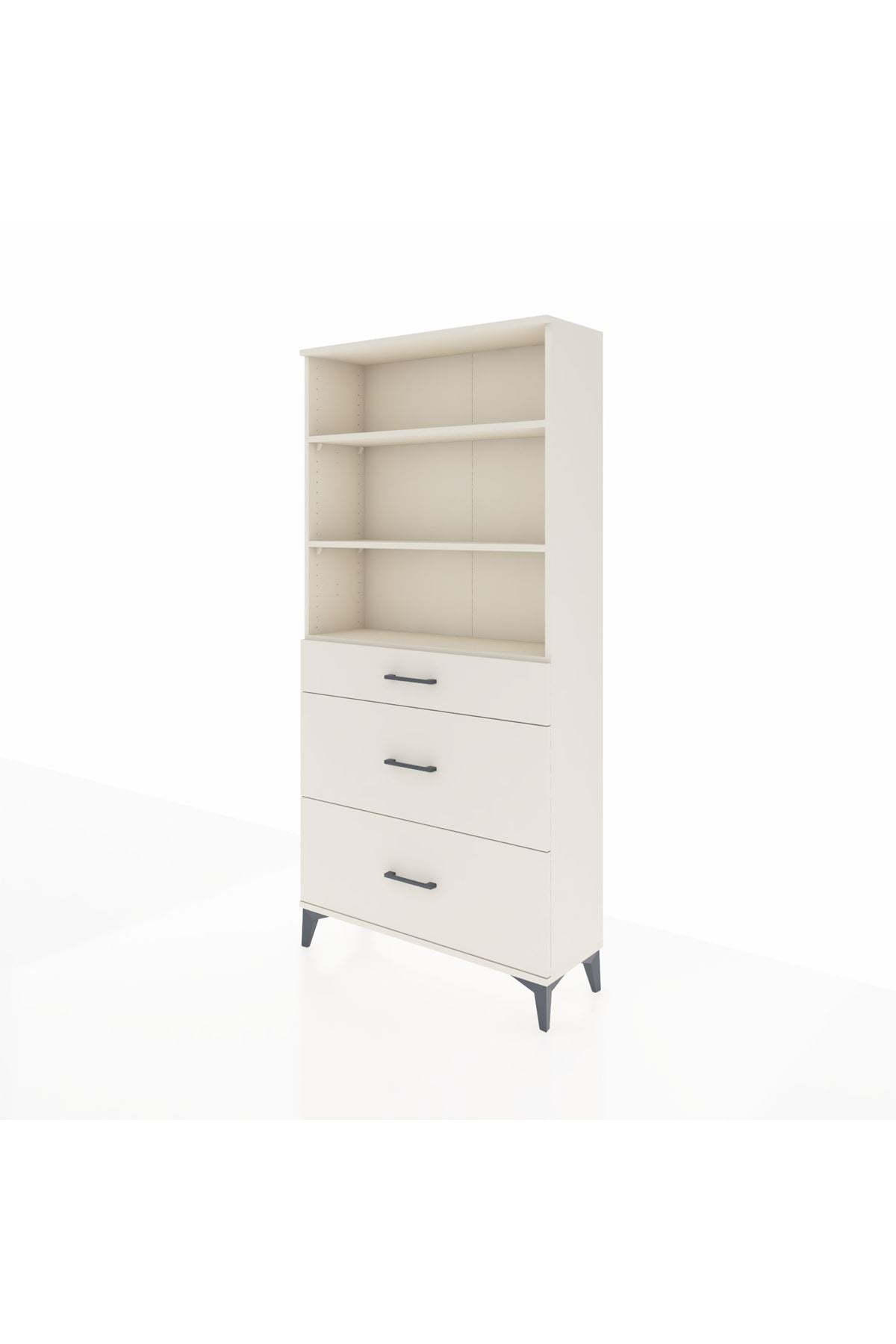 Arges Dolap 3 Raflı 3 Çekmeceli 88x30x182 - S24M048V1A