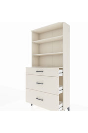 Arges Dolap 3 Raflı 3 Çekmeceli 88x30x182 - S24M048V1A
