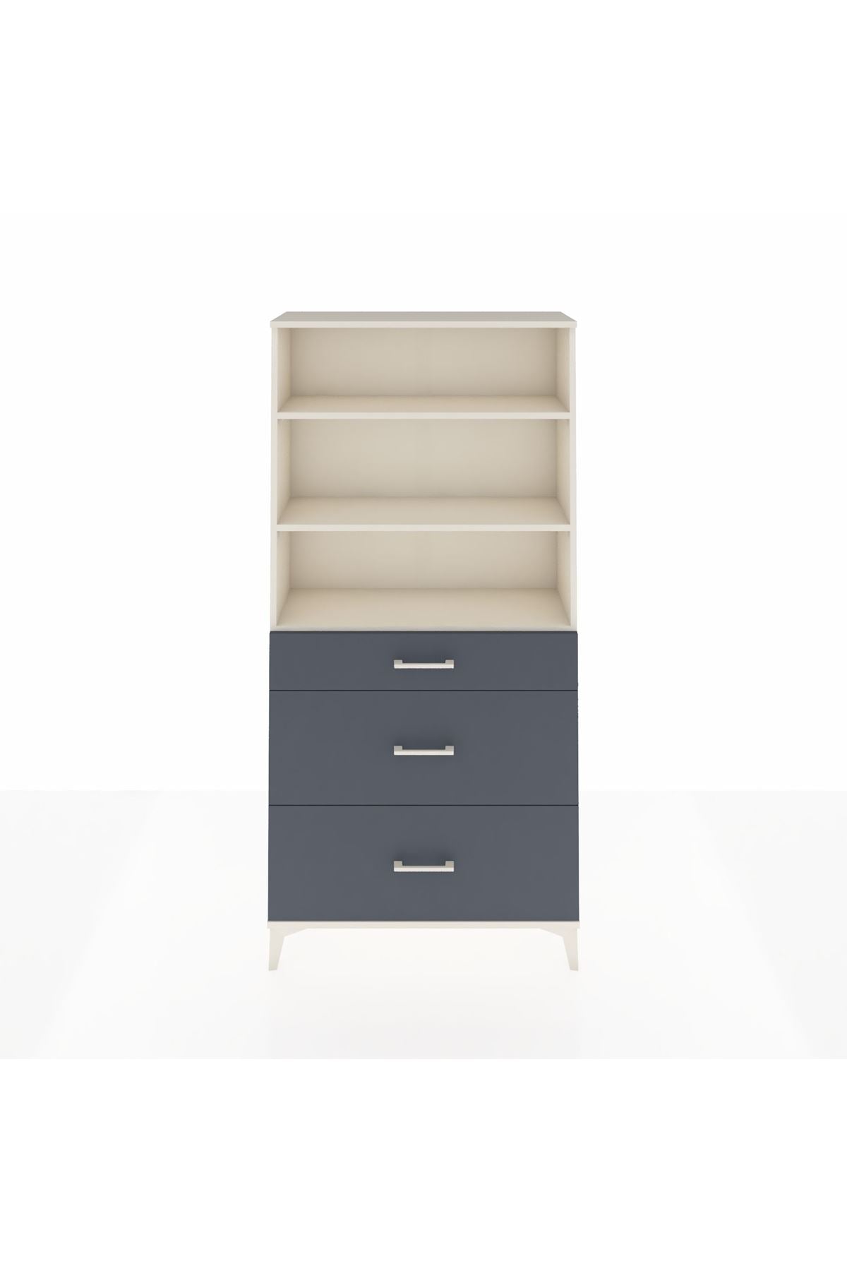 Arges Dolap 3 Raflı 3 Çekmeceli 88x30x182 - S24M048V2A